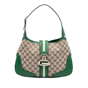 Pre-Loved Gucci GG Canvas Web Junco Shoulder Bag